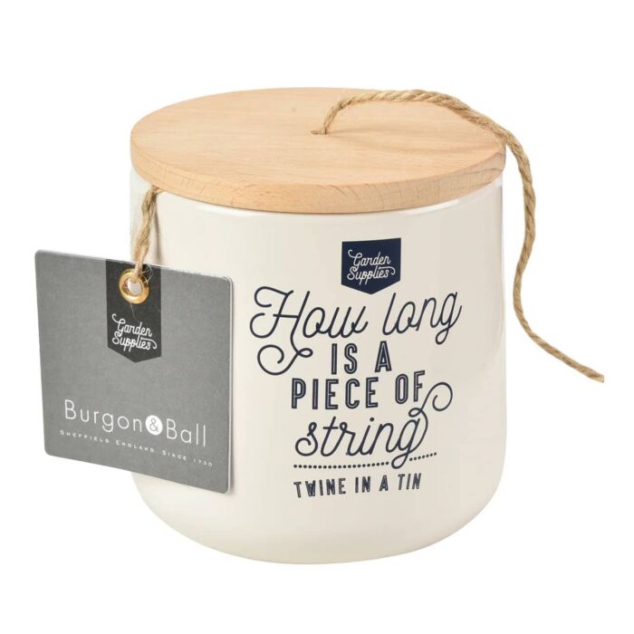 Burgon & Ball Twine Dispenser with 120m of Jute Twine - Stone